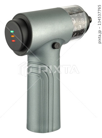 electric screwdriver with bit set, insulated on white background electric screwdriver with bit set, insulated on white background 134537765