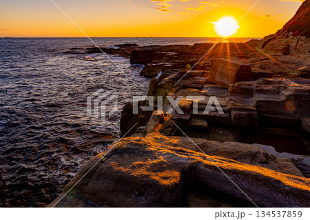 （静岡県）南伊豆入間千畳敷・夕景 134537859