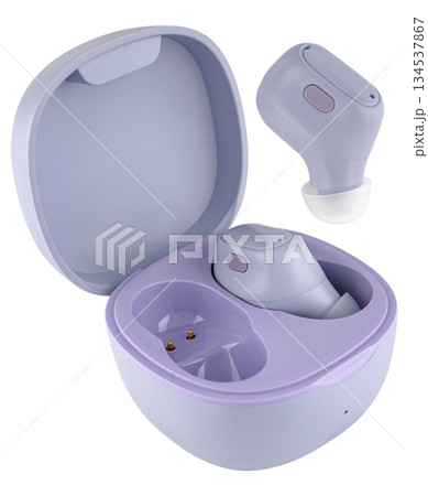 Wireless acoustic headphones, phone accessory, on white background Wireless acoustic headphones, phone accessory, on white background 134537867