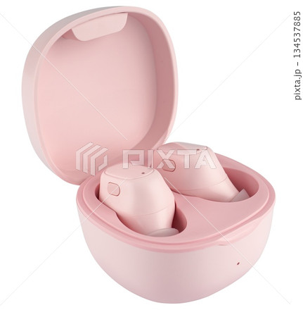 Wireless acoustic headphones, phone accessory, on white background Wireless acoustic headphones, phone accessory, on white background 134537885