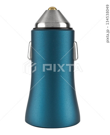 Car cigarette lighter power adapter, for tablet phone, on white background in insulation 134538049