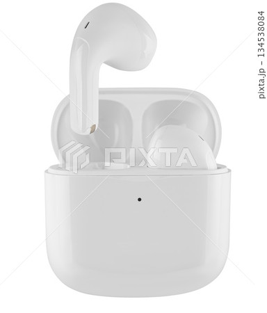 Wireless acoustic headphones, phone accessory, on white background Wireless acoustic headphones, phone accessory, on white background 134538084