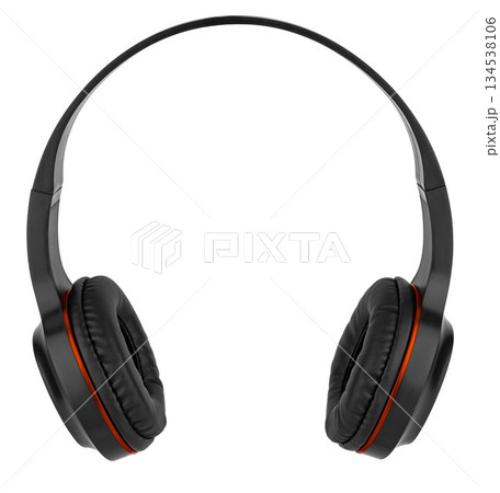 Wired headphones, computer accessory, in isolation on a white background 134538106
