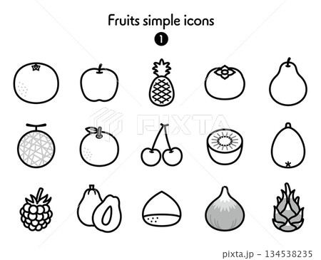 シンプルアイコン 果実2 134538235