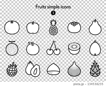 シンプルアイコン 果実2 134538235