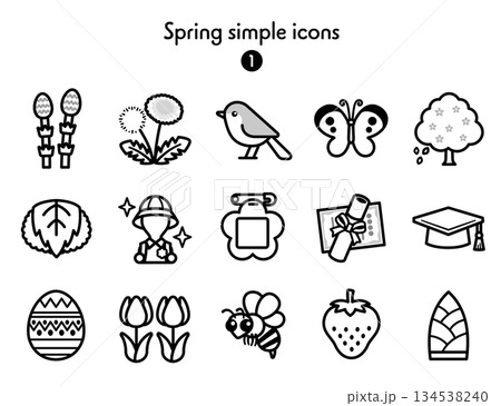 シンプルアイコン集 春1 134538240
