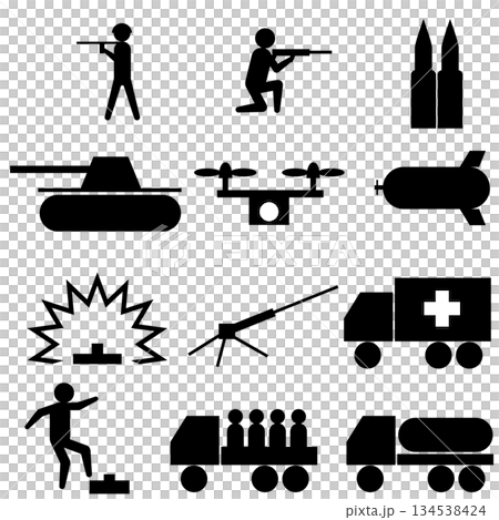 陸軍のピクトグラム 134538424
