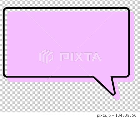Simple speech bubble with misaligned lines - Rectangle Simple speech bubble with misaligned lines - Rectangle 134538550