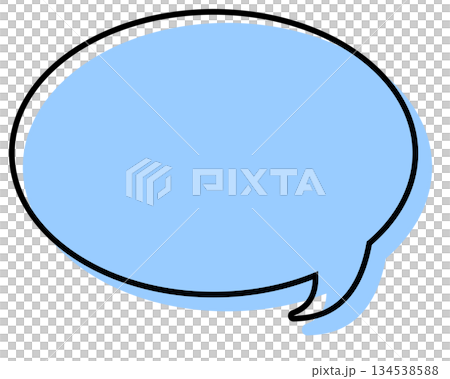 Simple speech bubble with misaligned lines - round Simple speech bubble with misaligned lines - round 134538588