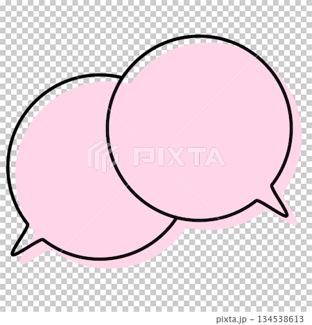 Simple, misaligned speech bubbles, overlapping conversations 134538613