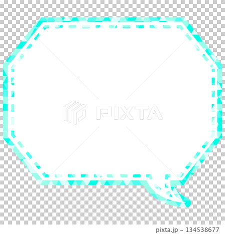 彩色玻璃風格的對話泡泡,三角形圖案,八角形,有角 彩色玻璃風格的對話泡泡,三角形圖案,八角形,有角 134538677