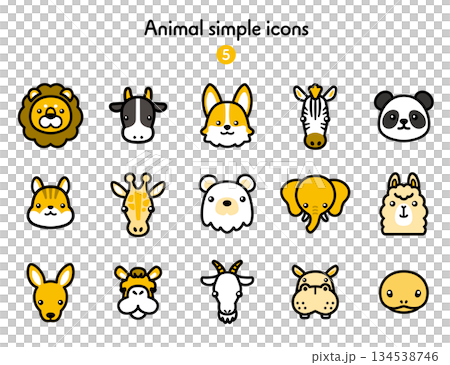 シンプルアイコン集 動物5 134538746