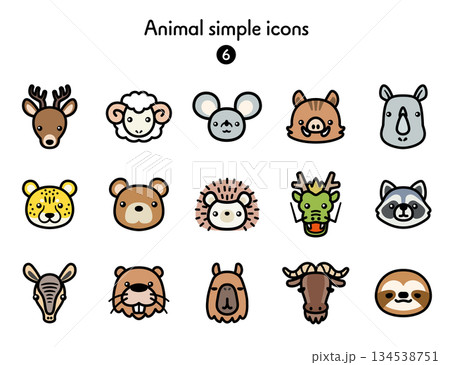 シンプルアイコン集 動物6 134538751