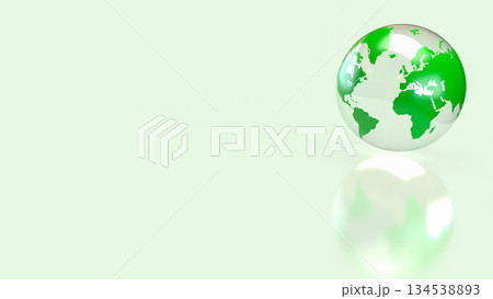 Green Transparent Earth Globe Representing Global Sustainability and Environmental Responsibility 3d render. Green Transparent Earth Globe Representing Global Sustainability and Environmental Responsibility 3d render. 134538893