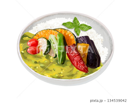 グリーンカレー（夏野菜） 134539042