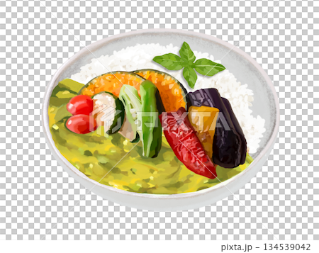 グリーンカレー（夏野菜） 134539042