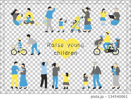家庭育兒插圖集 134540061