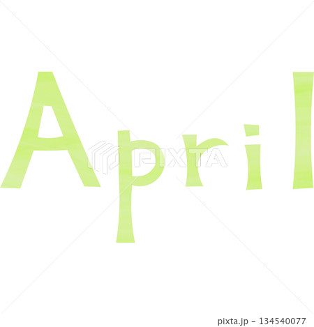 綺麗な水彩模様のAprilのアイコンのイメージのイラスト 綺麗な水彩模様のAprilのアイコンのイメージのイラスト 134540077