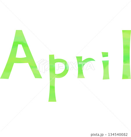 綺麗な水彩模様のAprilのアイコンのイメージのイラスト 綺麗な水彩模様のAprilのアイコンのイメージのイラスト 134540082