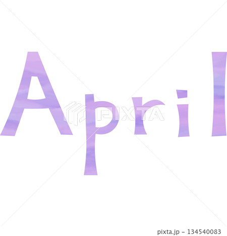 綺麗な水彩模様のAprilのアイコンのイメージのイラスト 綺麗な水彩模様のAprilのアイコンのイメージのイラスト 134540083