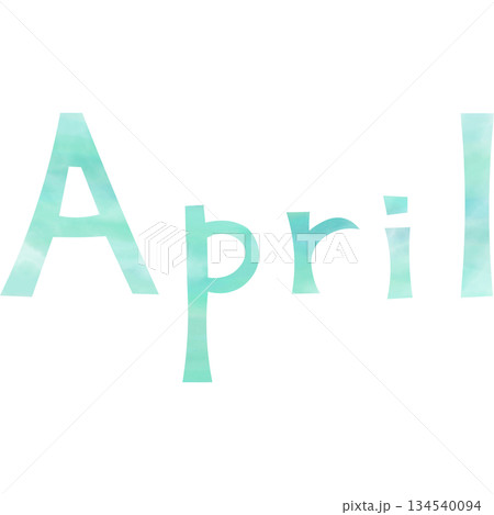 綺麗な水彩模様のAprilのアイコンのイメージのイラストのイラスト素材 [134540094] - PIXTA
