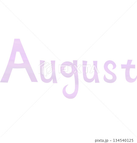 綺麗な水彩模様のAugustのアイコンのイメージのイラスト 綺麗な水彩模様のAugustのアイコンのイメージのイラスト 134540125
