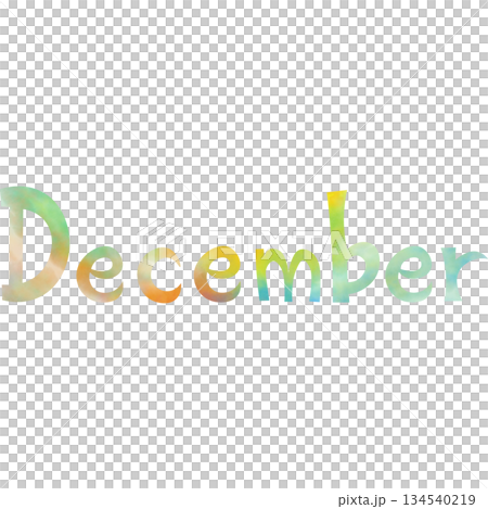綺麗な水彩模様のDecemberのアイコンのイメージのイラスト 134540219