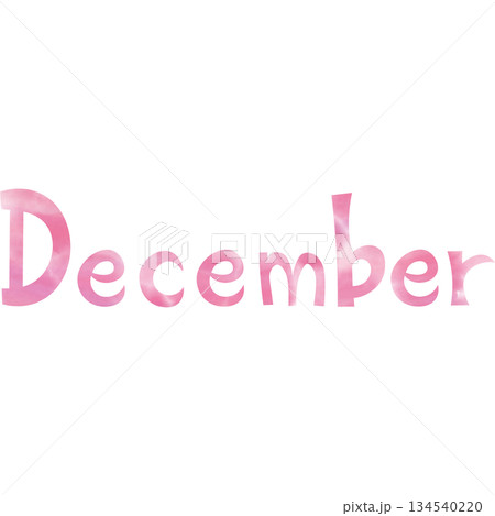 綺麗な水彩模様のDecemberのアイコンのイメージのイラスト 134540220