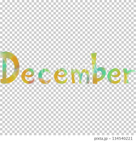 綺麗な水彩模様のDecemberのアイコンのイメージのイラスト 134540221
