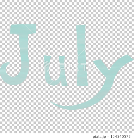 Beautiful watercolor pattern July icon image illustration 134540575