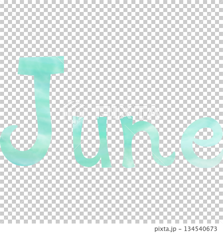 Beautiful watercolor June icon image illustration 134540673