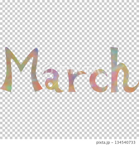 Beautiful watercolor March icon image illustration 134540733