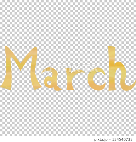 Beautiful watercolor March icon image illustration 134540735