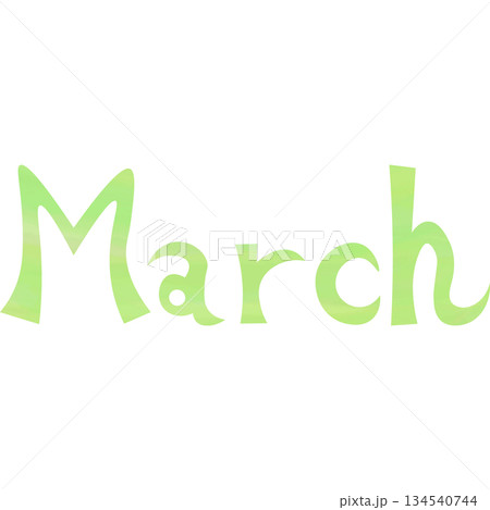 綺麗な水彩模様のMarchのアイコンのイメージのイラスト 綺麗な水彩模様のMarchのアイコンのイメージのイラスト 134540744