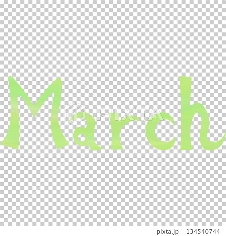 綺麗な水彩模様のMarchのアイコンのイメージのイラスト 綺麗な水彩模様のMarchのアイコンのイメージのイラスト 134540744