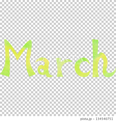 Beautiful watercolor March icon image illustration 134540751