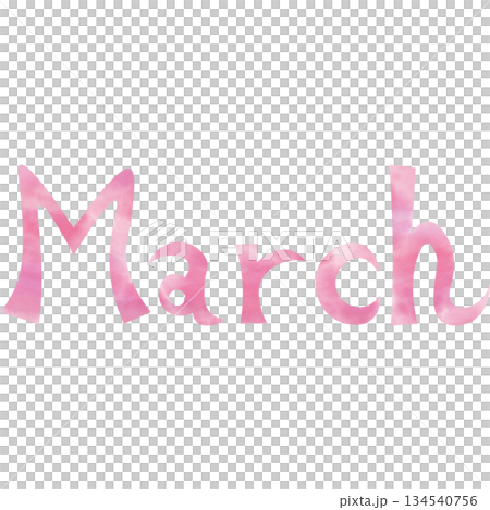 Beautiful watercolor March icon image illustration 134540756