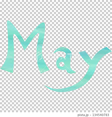 Beautiful watercolor pattern of May icon image illustration 134540783