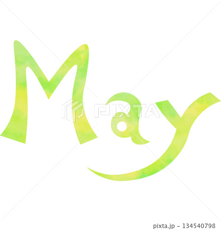 綺麗な水彩模様のMayのアイコンのイメージのイラスト 綺麗な水彩模様のMayのアイコンのイメージのイラスト 134540798