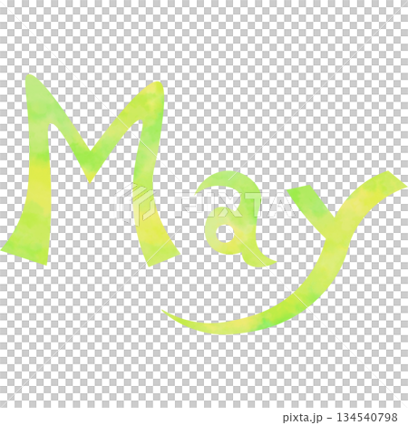 綺麗な水彩模様のMayのアイコンのイメージのイラスト 綺麗な水彩模様のMayのアイコンのイメージのイラスト 134540798