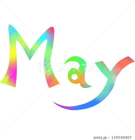 綺麗な水彩模様のMayのアイコンのイメージのイラスト 綺麗な水彩模様のMayのアイコンのイメージのイラスト 134540807
