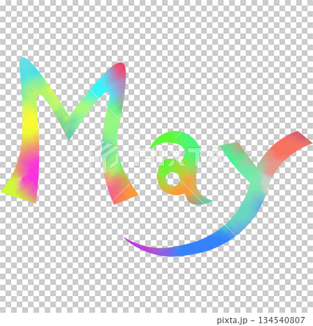 綺麗な水彩模様のMayのアイコンのイメージのイラスト 綺麗な水彩模様のMayのアイコンのイメージのイラスト 134540807