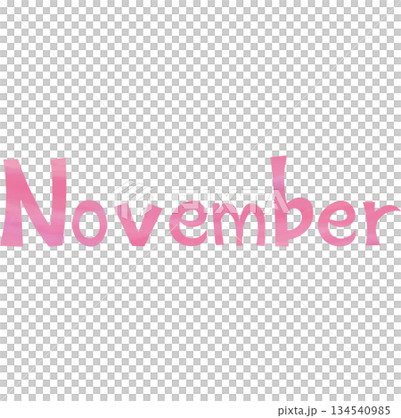 綺麗な水彩模様のNovemberのアイコンのイメージのイラスト 綺麗な水彩模様のNovemberのアイコンのイメージのイラスト 134540985