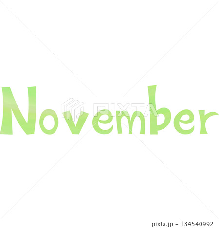 綺麗な水彩模様のNovemberのアイコンのイメージのイラスト 綺麗な水彩模様のNovemberのアイコンのイメージのイラスト 134540992