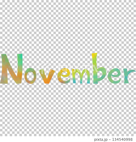 綺麗な水彩模様のNovemberのアイコンのイメージのイラスト 綺麗な水彩模様のNovemberのアイコンのイメージのイラスト 134540998