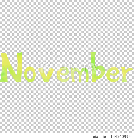 綺麗な水彩模様のNovemberのアイコンのイメージのイラスト 134540999