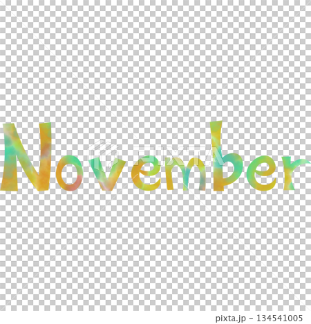 綺麗な水彩模様のNovemberのアイコンのイメージのイラスト 綺麗な水彩模様のNovemberのアイコンのイメージのイラスト 134541005