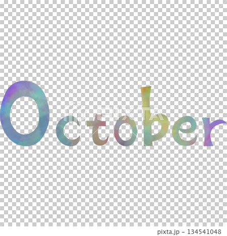 Beautiful watercolor October icon image illustration 134541048