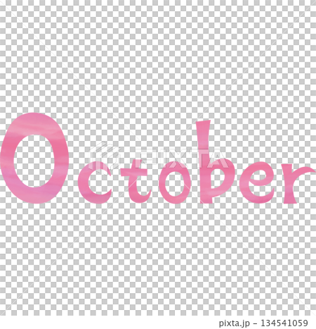 綺麗な水彩模様のOctoberのアイコンのイメージのイラスト 134541059