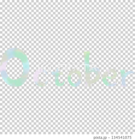 Beautiful watercolor October icon image illustration 134541075